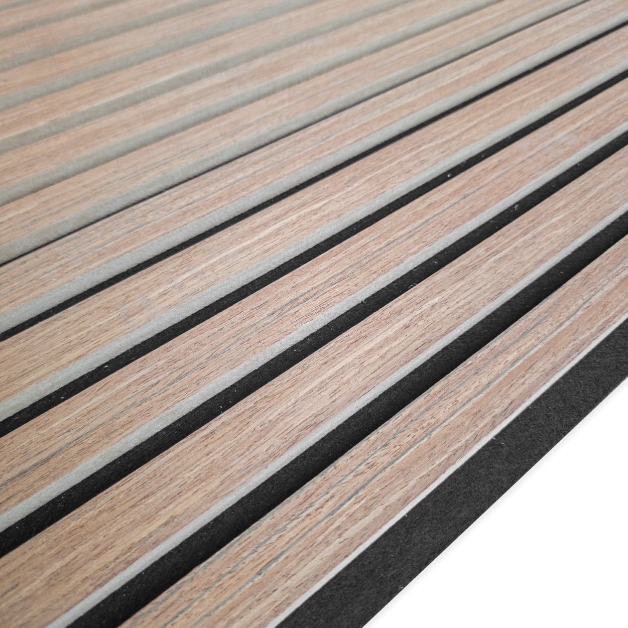 Pannello acustico a lamelli in vero legno di Teak, fibra di legno e feltro – 12 × 600 × 2900 mm – 1,74 m² - 8