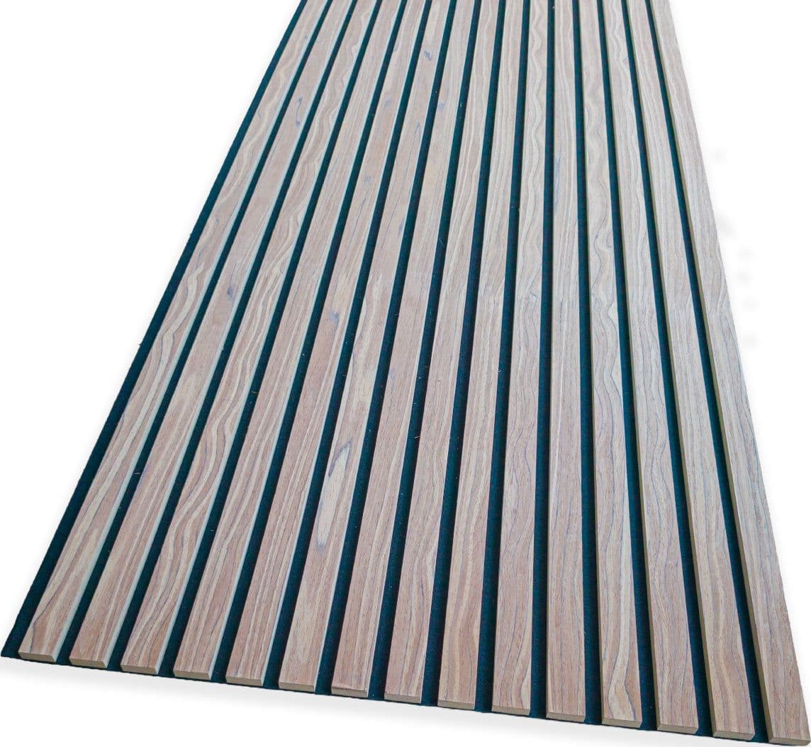 Pannello Acustico a Lamelli Vero Legno di Tung, Fibra di Legno e Feltro 12x600x2900 mm – 1,74 m² - 5