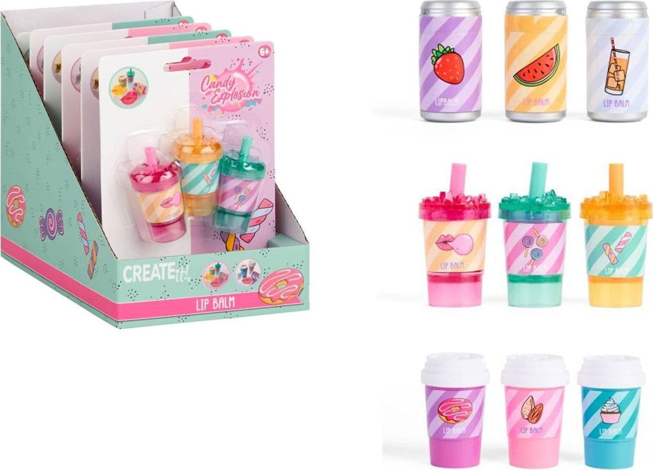 Create it Candy Lip Balm 3 pz assortiti - 3