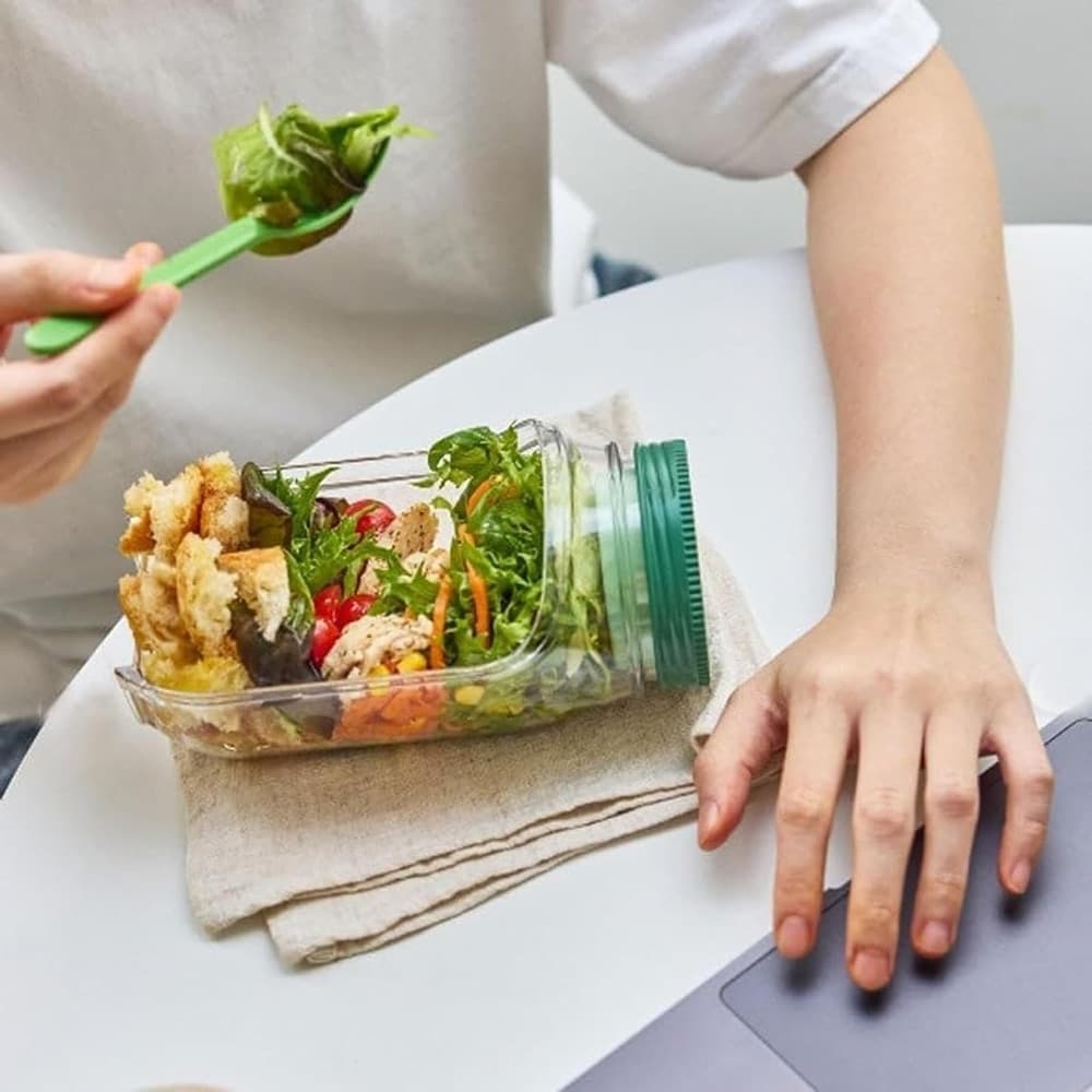 BARATTOLO CON APERTURA LATERALE SCOMPARTO CIOTOLA CONTENITORE RIUTILIZZABILE PER ALIMENTI - 8