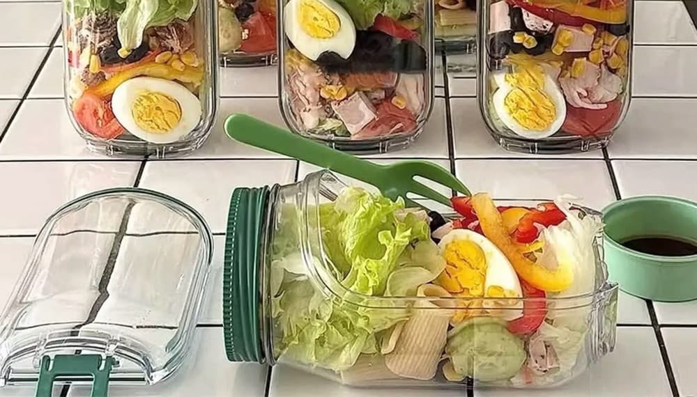 BARATTOLO CON APERTURA LATERALE SCOMPARTO CIOTOLA CONTENITORE RIUTILIZZABILE PER ALIMENTI - 9