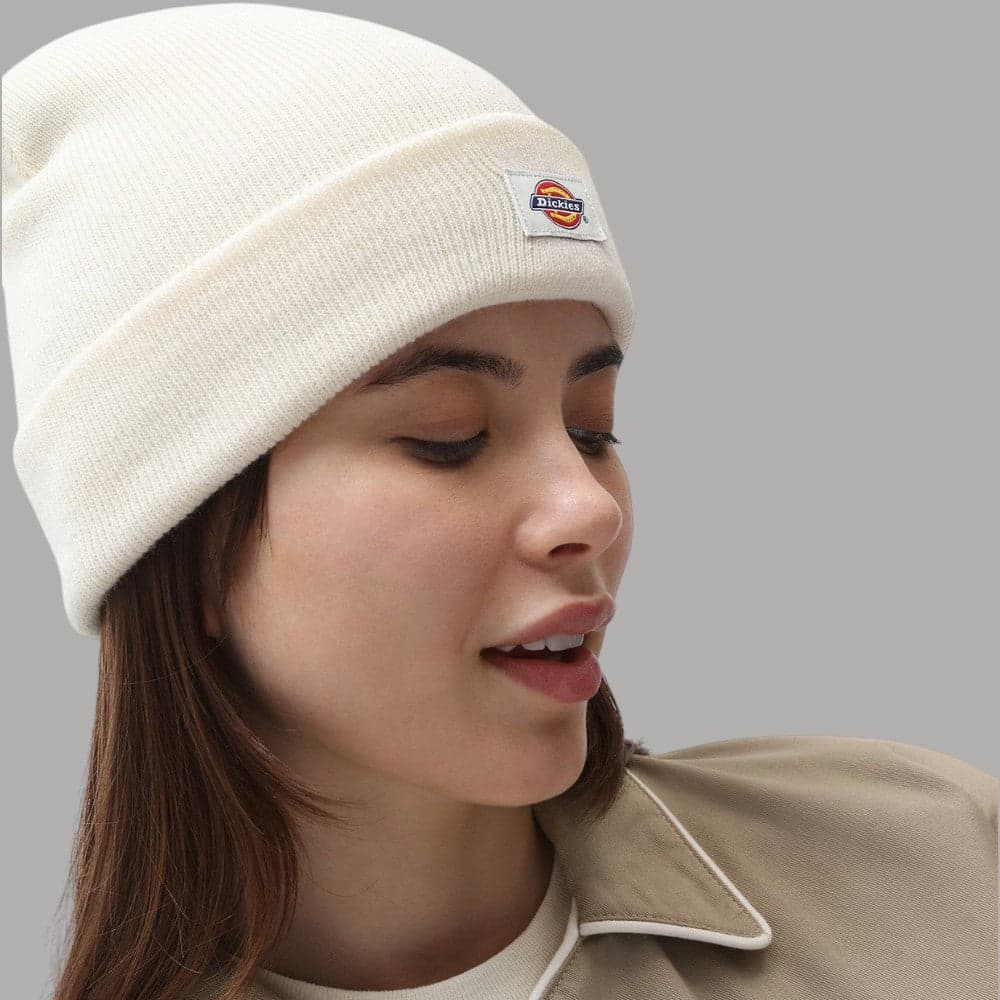 Berretto Dickies Gibsland a coste con risvolto Crema - 4