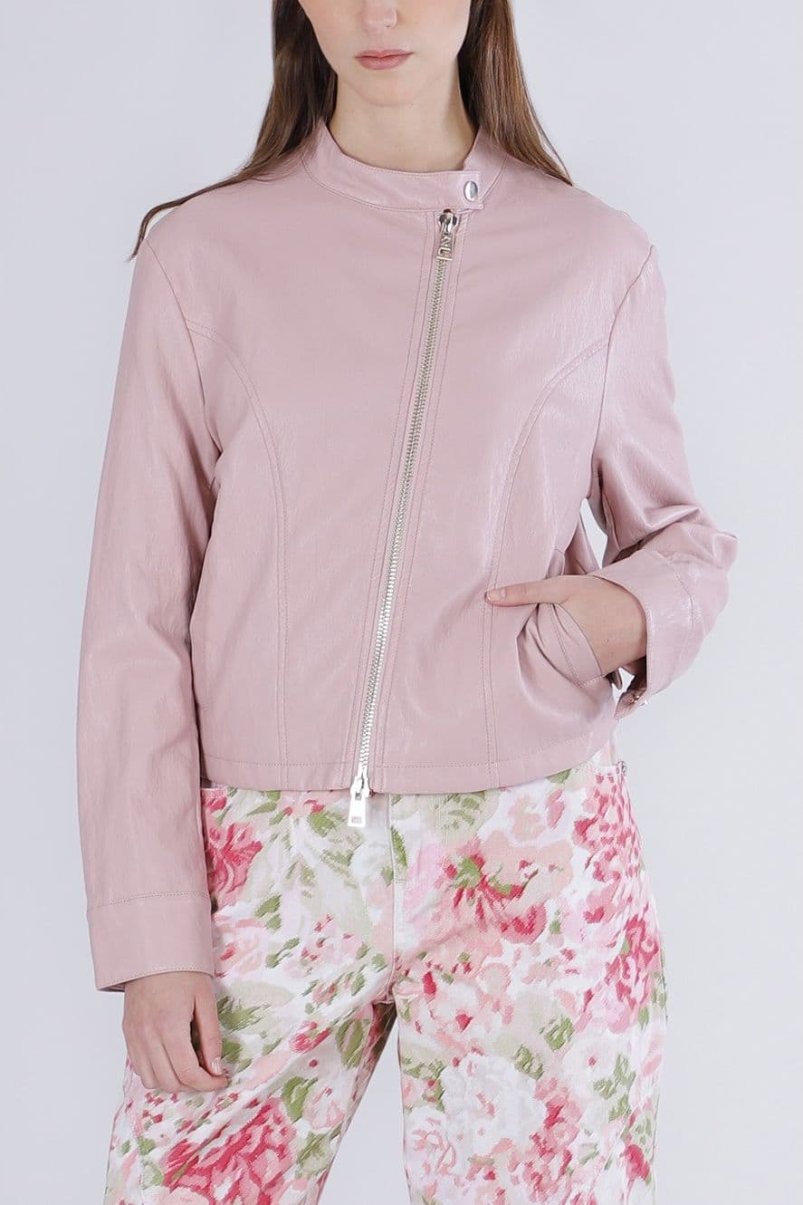GIUBBINO TIPO BOMBER IN SIMILPELLE - 3