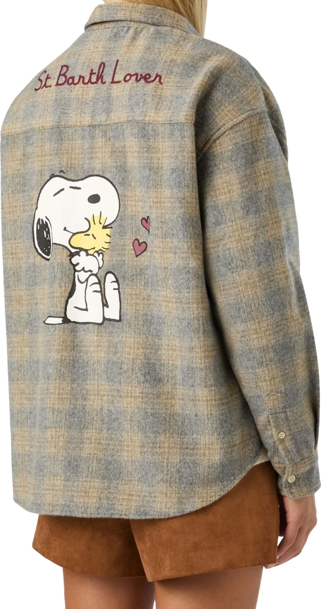 SAINT BARTH camicia tartan  con stampa - 2