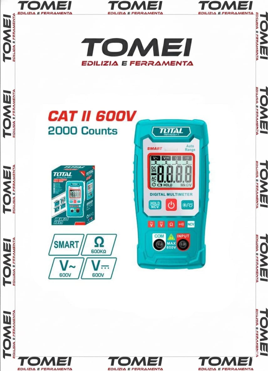 Total TMT460011 Tester Multimetro Digitale con Display LCD - 2