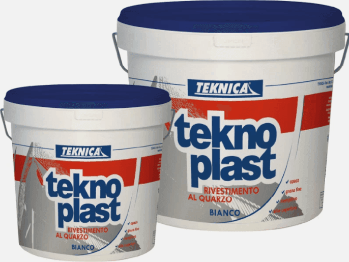 Teknica TEKNOPLAST QUARZO fino pittura esterno idrorepellente bianca 4 / 14 lt - 24