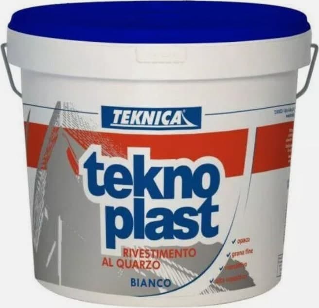 Teknica TEKNOPLAST QUARZO fino pittura esterno idrorepellente bianca 4 / 14 lt - 34