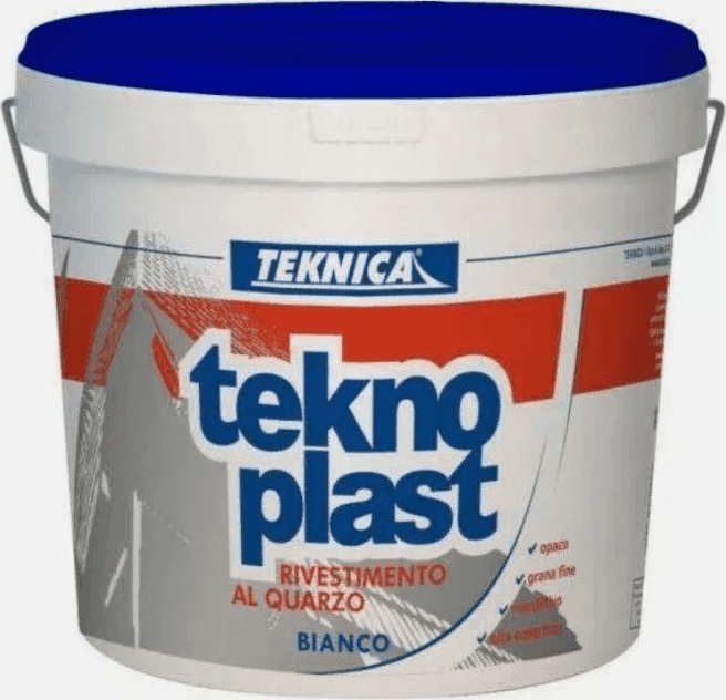 Teknica TEKNOPLAST QUARZO fino pittura esterno idrorepellente bianca 4 / 14 lt - 10