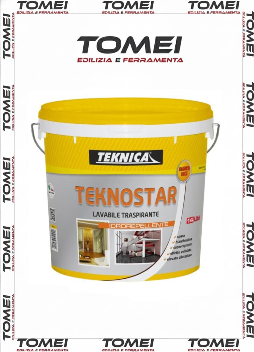 TEKNOSTAR Teknica Idropittura Superlavabile  Alta Copertura 2,5-4-14 LT - 48