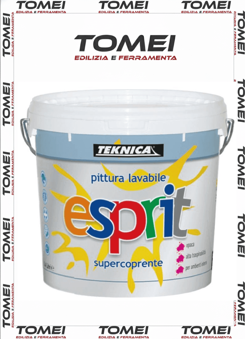 Idropittura ESPRIT Teknica LAVABILE Traspirante Alta Copertura Bianco 4-14lt - 12