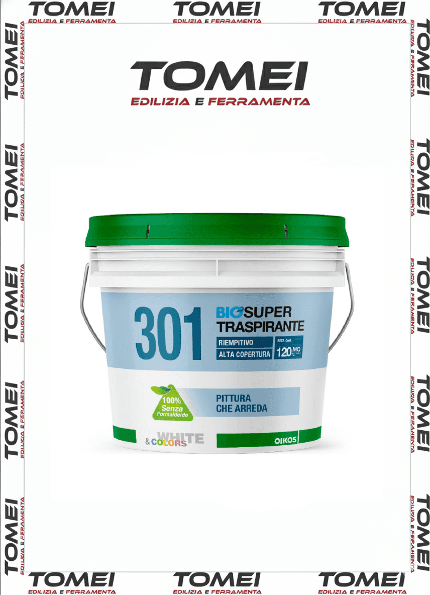 OIKOS 301 IDROPITTURA SUPER TRASPIRANTE  Alta Qualità RIEMPITIVA 4-12LT - 3