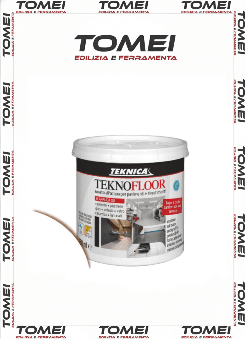 TEKNICA SMALTO ALL'ACQUA PER PAVIMENTI E PIASTRELLE VARI COLORI 0,750-2,5 LT - 2