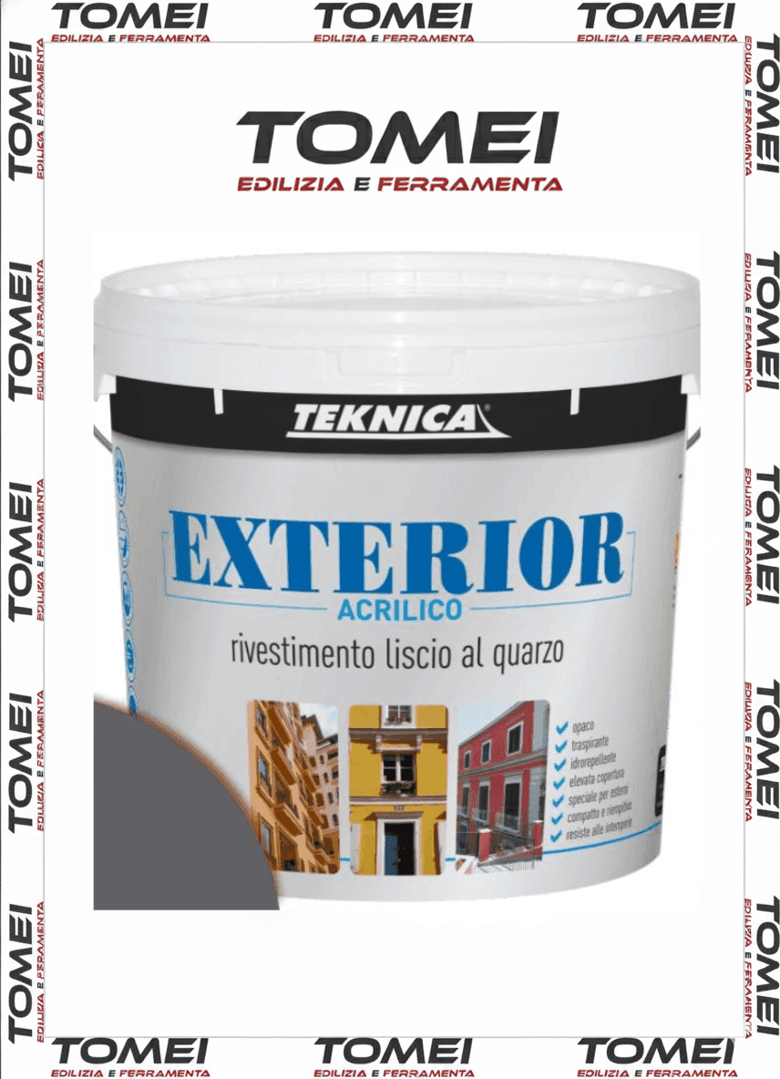 Pittura al Quarzo Teknica EXTERIOR - Rivestimento Protettivo 14LT colorato - 16