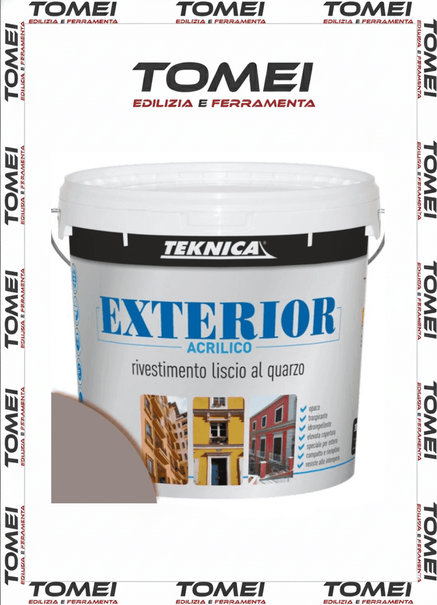 Pittura al Quarzo Teknica EXTERIOR - Rivestimento Protettivo 14LT colorato - 8