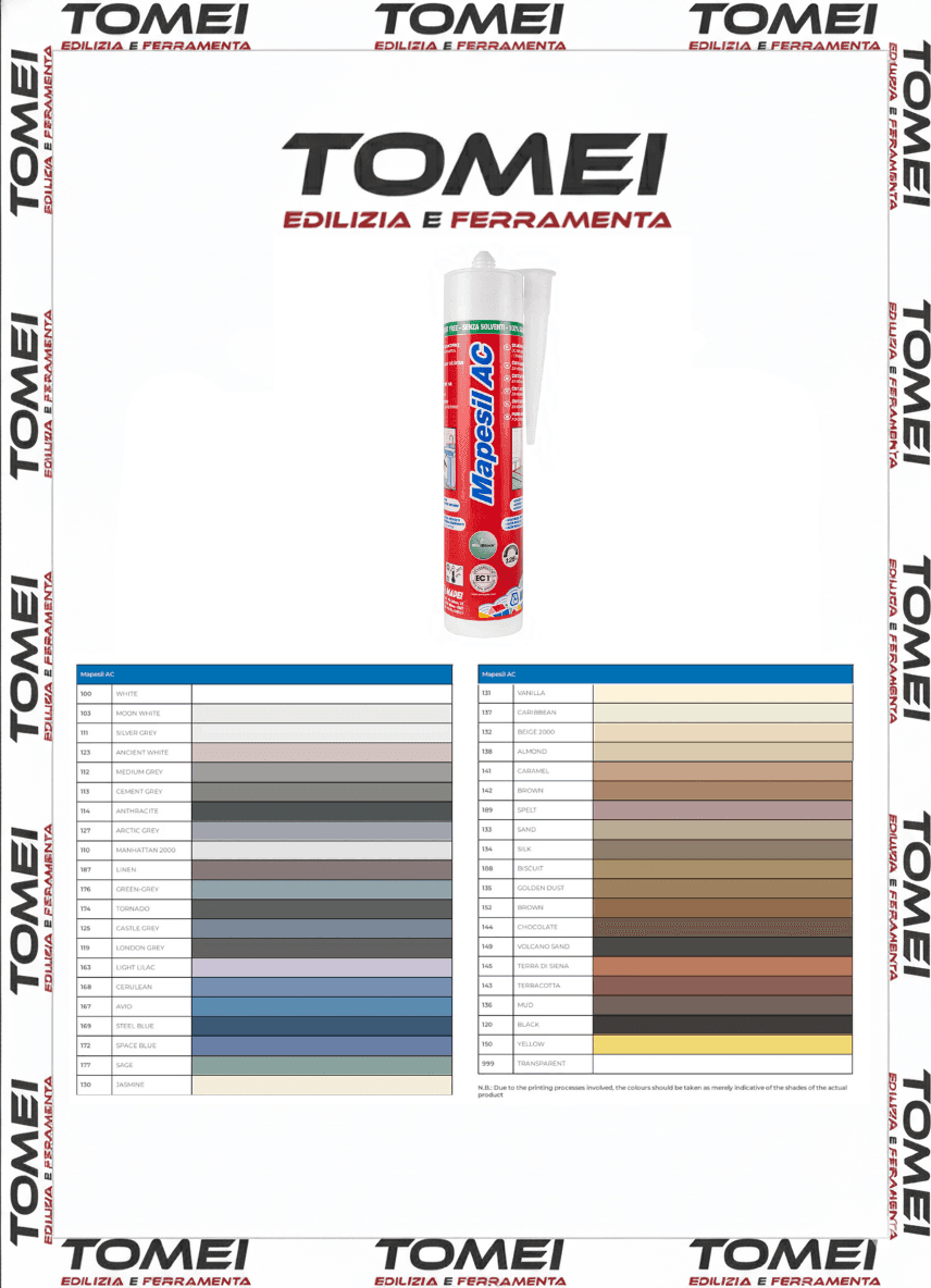 MAPEI Mapesil AC Puro Silicone Acetico Puro 310ml tutti i colori anti muffa - 7