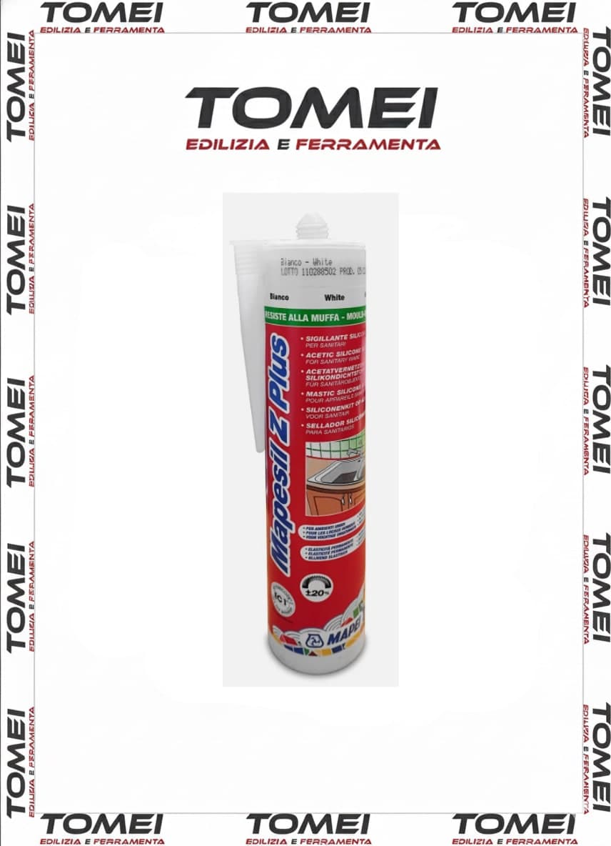 Mapei MAPESIL Z PLUS sigillante acetico resistente alla muffa 280 ML bianco - 17