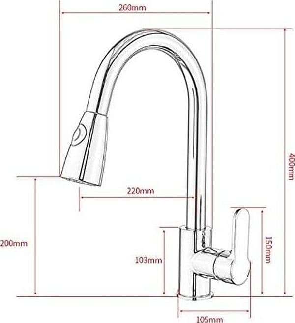Rubinetto Cilvani Montecarlo con Doccetta estraibile per lavello lavabo cucina - 13