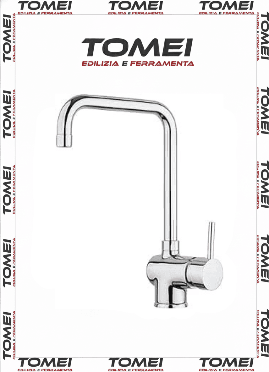 Rubinetto Sorrento per lavello cucina squadrato cromo - 8