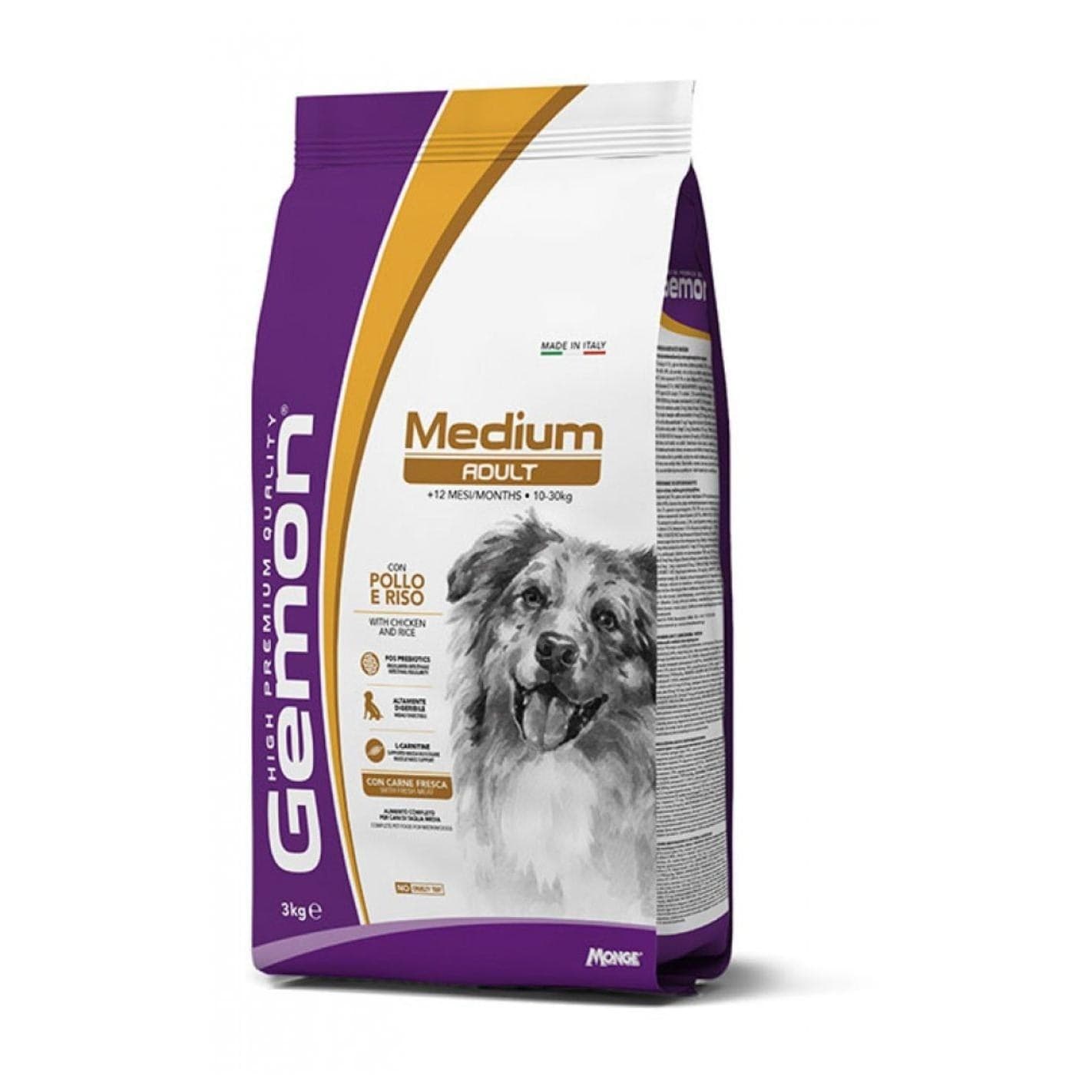 Monge Gemon Medium Adult pollo e riso 15 kg - 1 / 2 / 3 sacchi crocchette x cane - 2