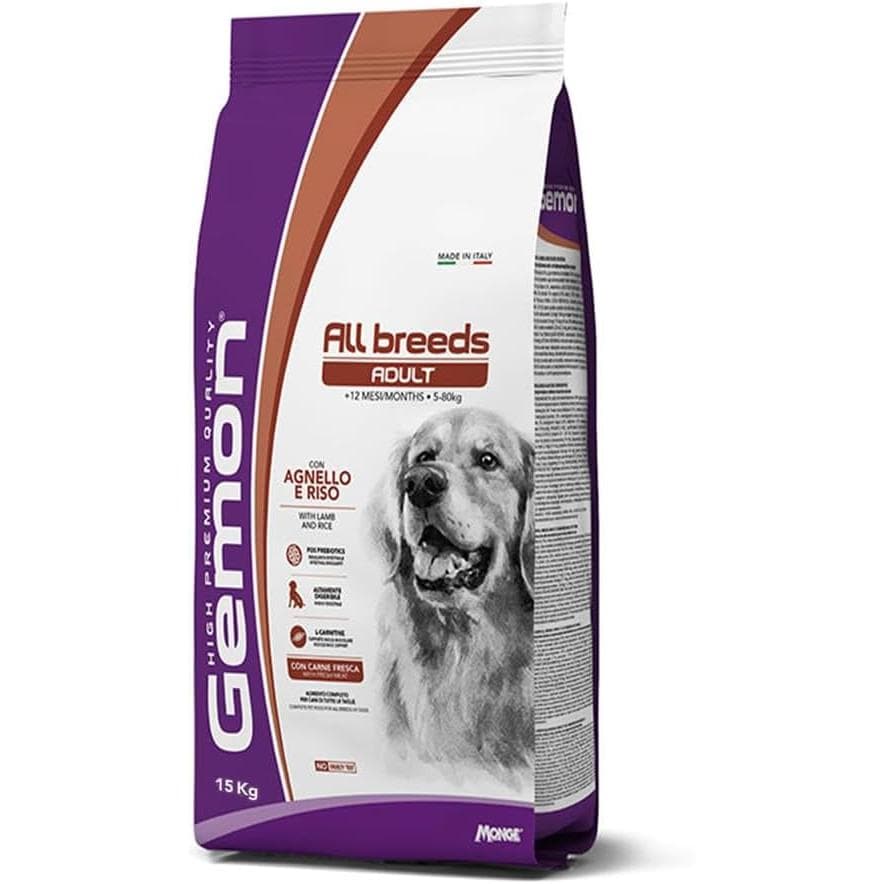Gemon Medium Adult Crocchette per Cani con Agnello e Riso - 15kg - 2