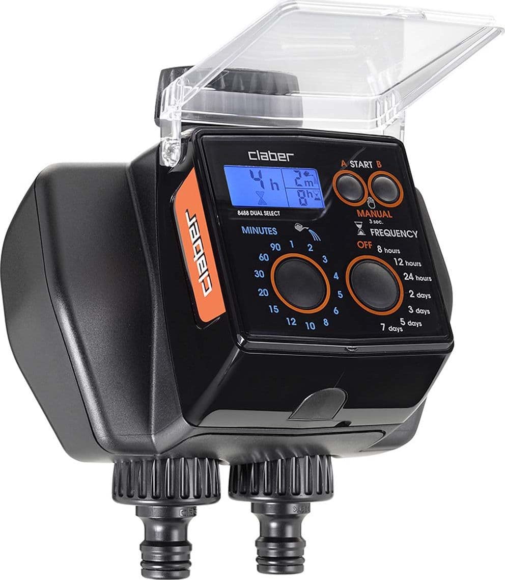 CLABER 8488 DUAL SELECT CENTRALINA PROGRAMMATORE IRRIGAZIONE GIARDINO 2 VIE
