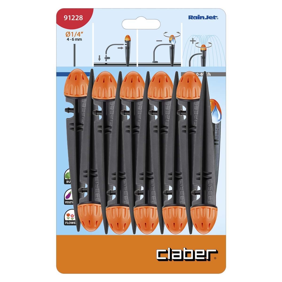 CLABER 91228 Gocciolatore aspersore Spike pz.10 RACCORDI IRRIGAZIONE GIARDINO - 4