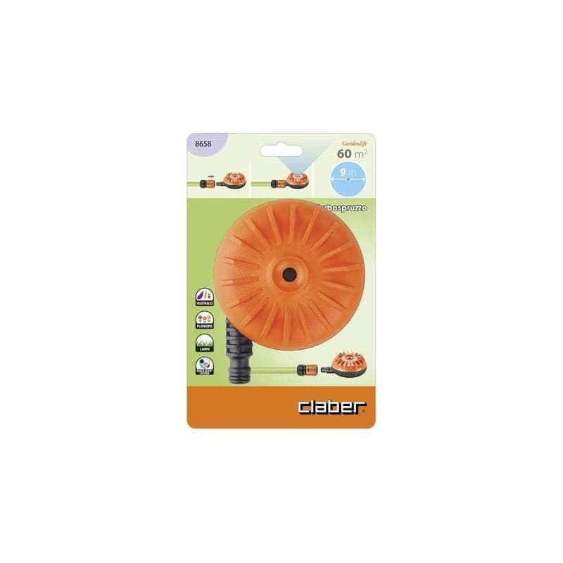 CLABER IRRIGATORE TURBO SPRUZZO PER IRRIGAZIONE FUORI TERRA 9M DI RAGGIO 8658 - 26