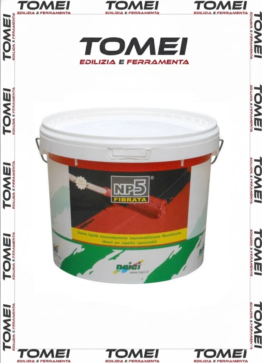 GUAINA LIQUIDA NAICI NP5 FIBRATA IMPERMEABILIZZANTE PER TERRAZZI Bianca 20 KG - 2