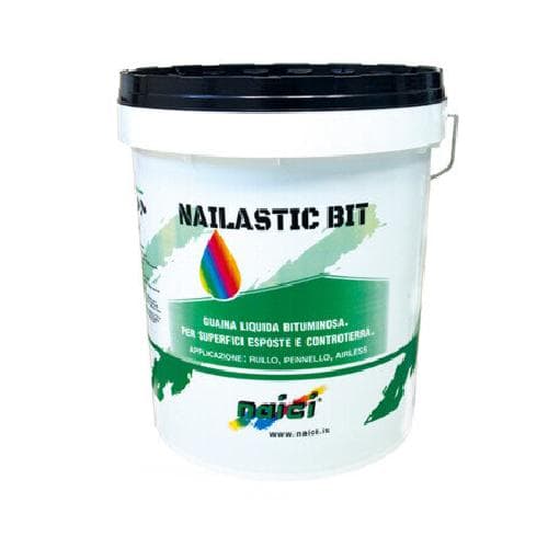 Nailastic bit guaina liquida impermeabilizzante resine polimeriche nera 20 kg - 2