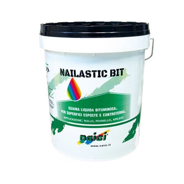 Nailastic bit guaina liquida impermeabilizzante resine polimeriche nera 5kg