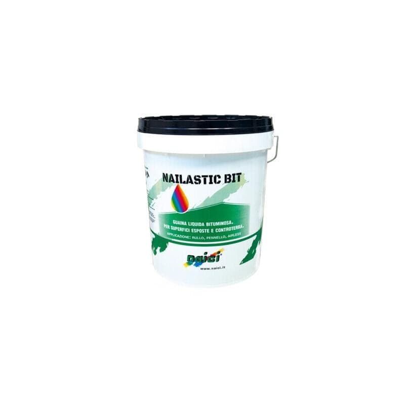 Nailastic bit guaina liquida impermeabilizzante resine polimeriche nera 5kg - 3