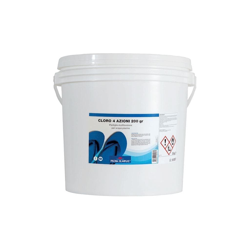 LAPI Cloro 4 Azioni PASTIGLIE 200 gr 10 kg Multifunzione Piscina - 2