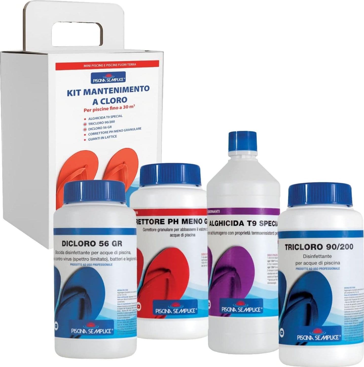 Piscina Semplice Kit Mantenimento a Cloro fino a 30 metri cubi Facile e Veloce - 2