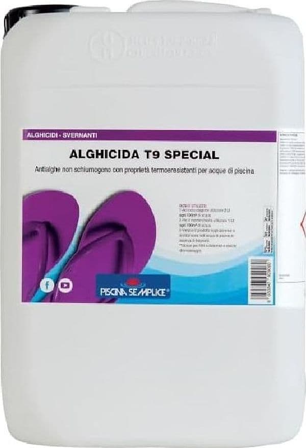 LAPI Alghicida T9 Special 5 Lt Anti Alghe Non Schiumogeno Effetto azzurrante - 2