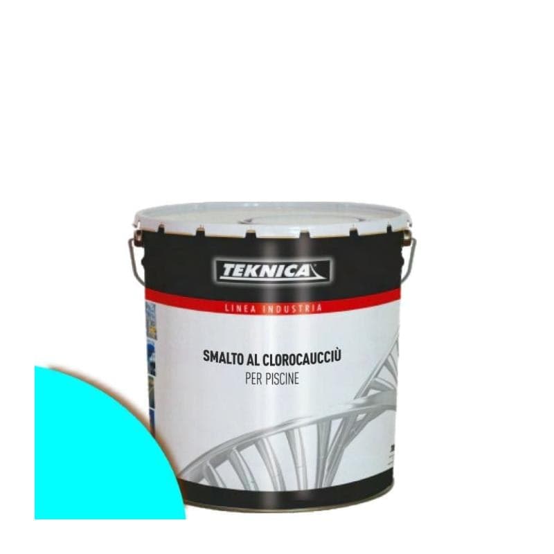 Vernice Smalto TEKNICA per Piscine-fontane-vasche al Clorocaucciù 2,5 Lt azzurro - 2