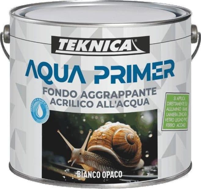 TEKNICA aqua primer fondo aggrappante universale all'acqua lt 2,5 bianco opaco - 2