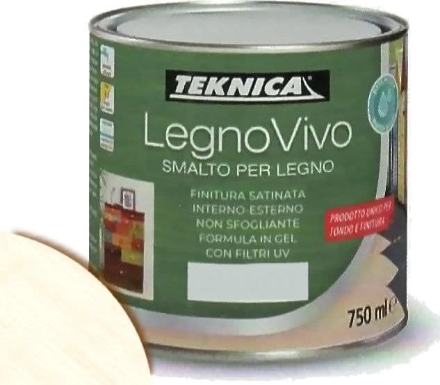 TEKNICA legno vivo smalto all'acqua per legno 750ml in gel vari colori - 2