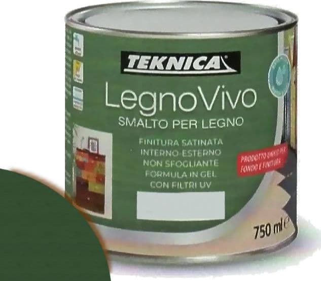 TEKNICA legno vivo smalto all'acqua per legno 750ml in gel vari colori - 11