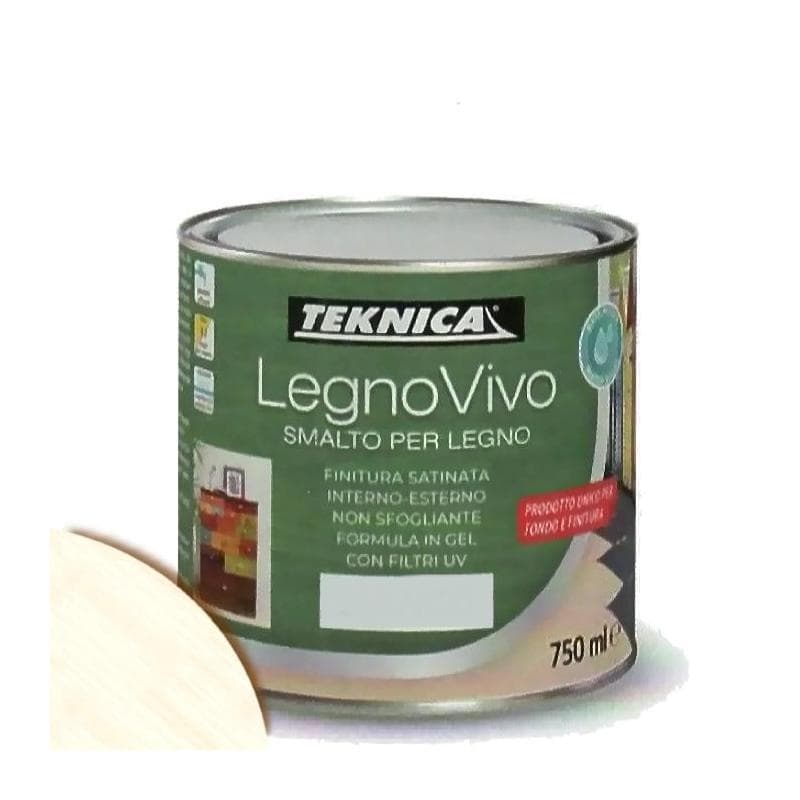 TEKNICA legno vivo smalto all'acqua per legno 750ml in gel vari colori - 14