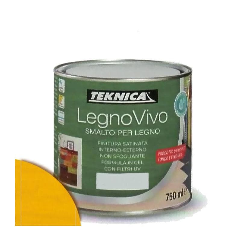 TEKNICA legno vivo smalto all'acqua per legno 750ml in gel vari colori - 18