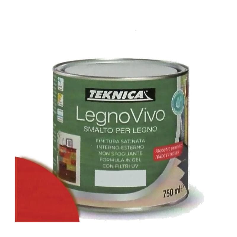 TEKNICA legno vivo smalto all'acqua per legno 750ml in gel vari colori - 19
