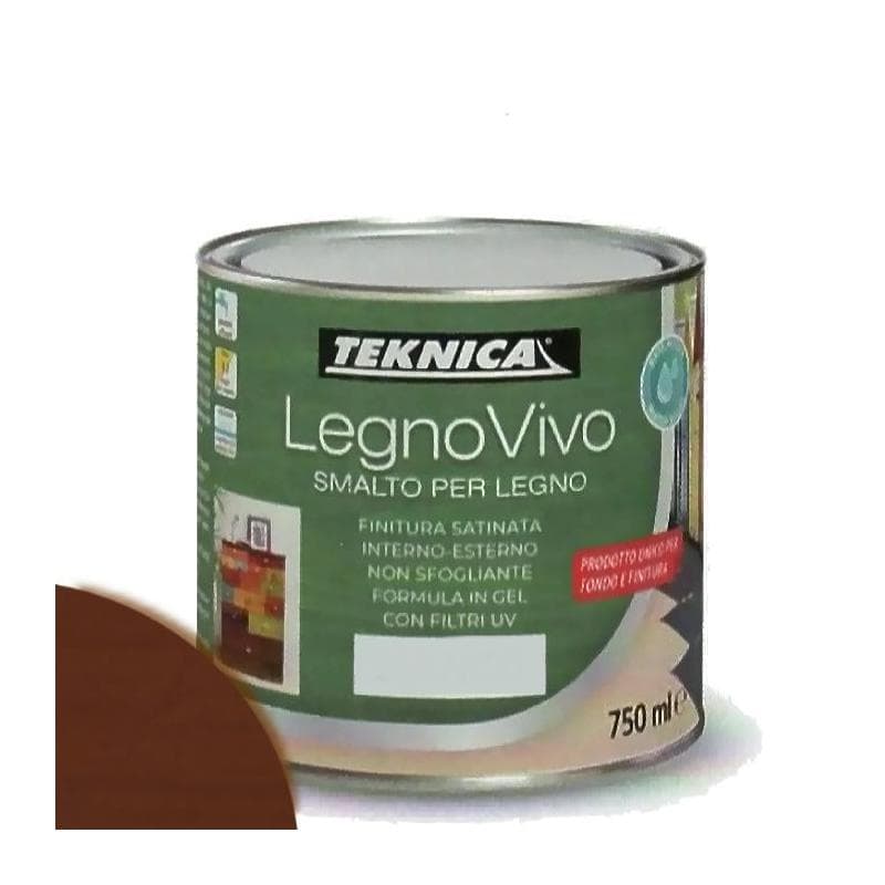 TEKNICA legno vivo smalto all'acqua per legno 750ml in gel vari colori - 20