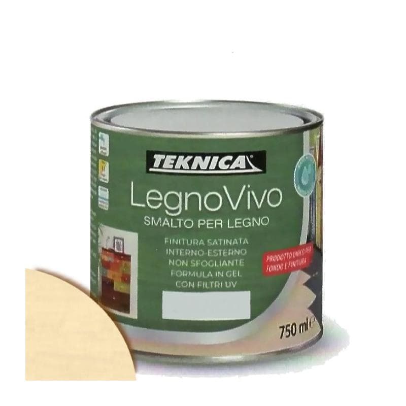TEKNICA legno vivo smalto all'acqua per legno 750ml in gel vari colori - 21