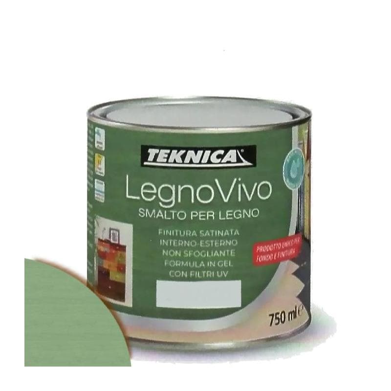 TEKNICA legno vivo smalto all'acqua per legno 750ml in gel vari colori - 26