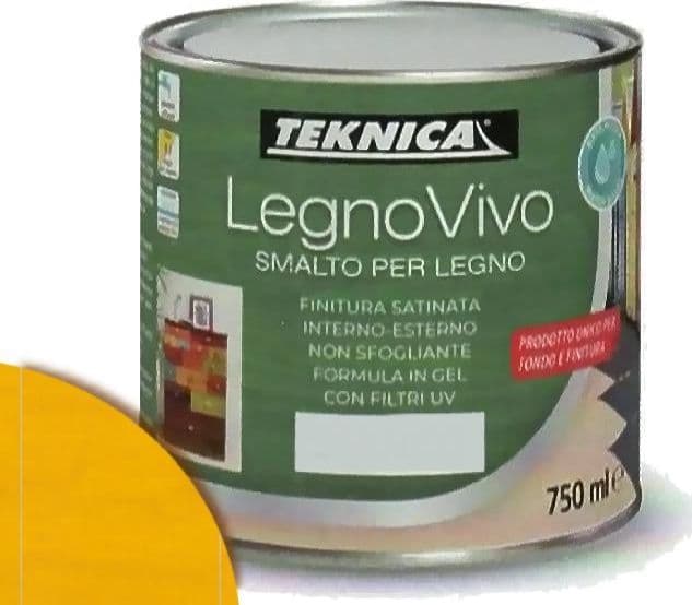 TEKNICA legno vivo smalto all'acqua per legno 750ml in gel vari colori - 5