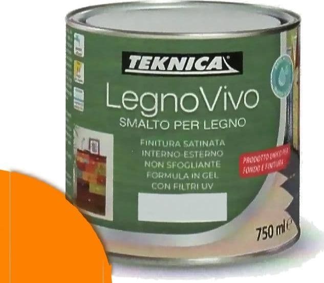 TEKNICA legno vivo smalto all'acqua per legno 750ml in gel vari colori - 6