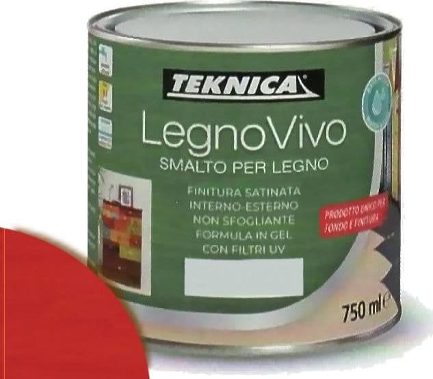 TEKNICA legno vivo smalto all'acqua per legno 750ml in gel vari colori - 7