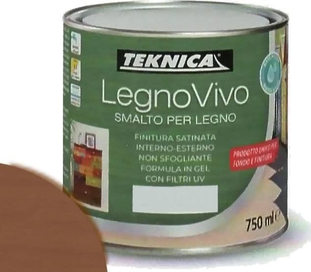 TEKNICA legno vivo smalto all'acqua per legno 750ml in gel vari colori - 8
