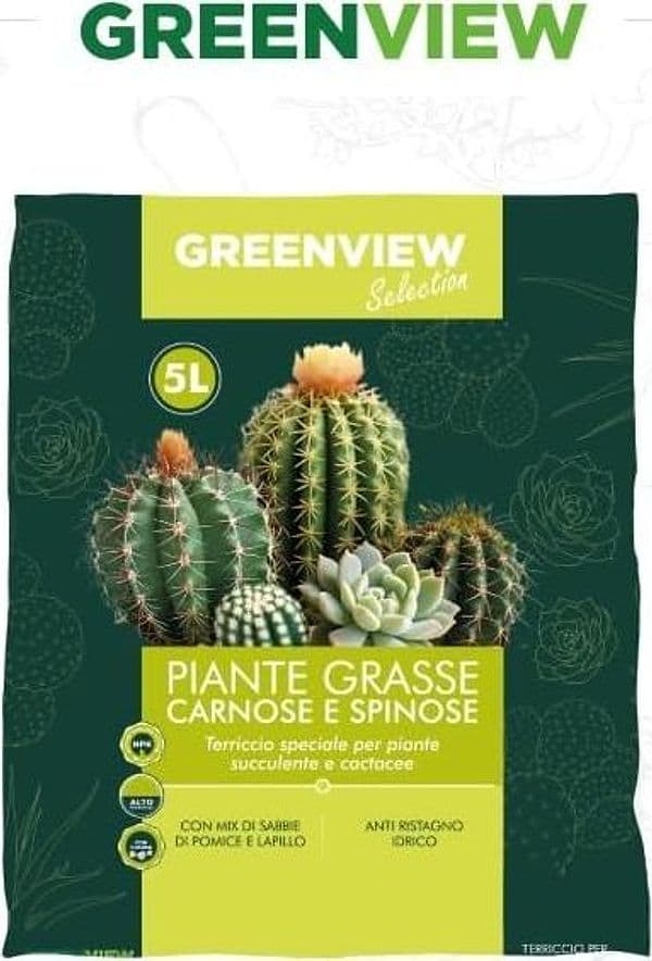 Greenview Terriccio per Cactacee CACTEA Per piante grasse e succulente 5 LT - 2