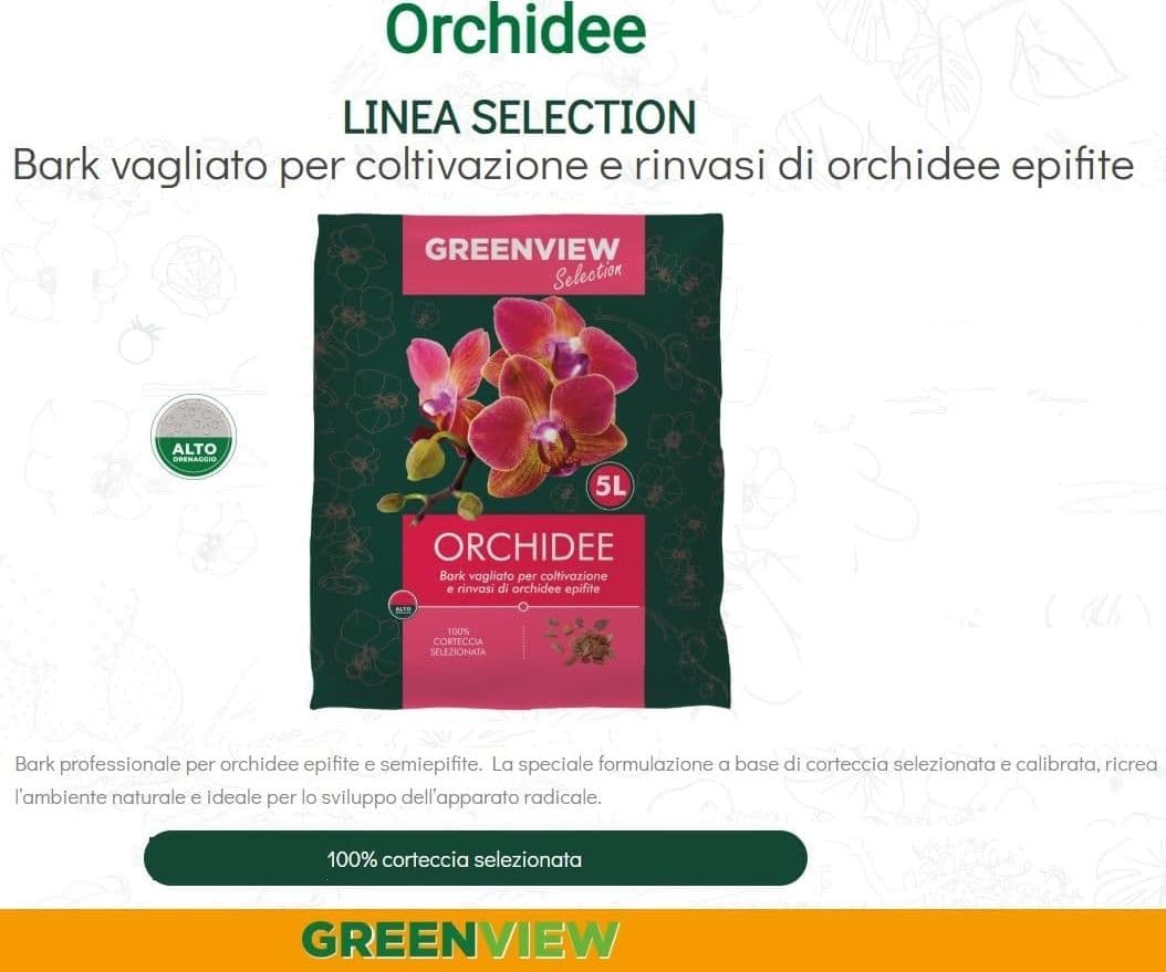 Greenview Terriccio di alta Qualità Specifico per le piante per Orchidee 5LT - 4